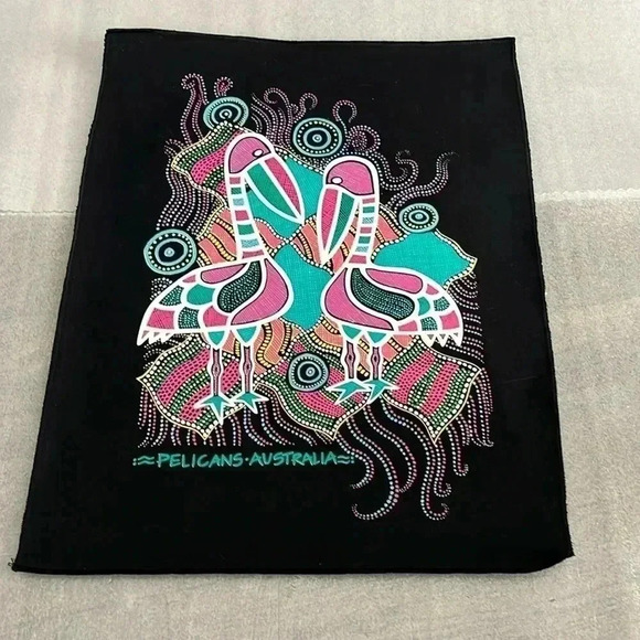 The RAINBOW SERPENT ORIGINAL ABORIGINAL ART  Pelican Australia PRINT - Picture 1 of 5